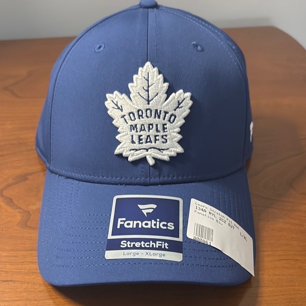 Toronto Maple Leafs Blue Cap Stretch Fit Hat NWT